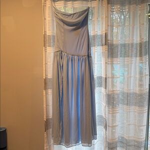 Peppermayo Sky Blue Satin Dress